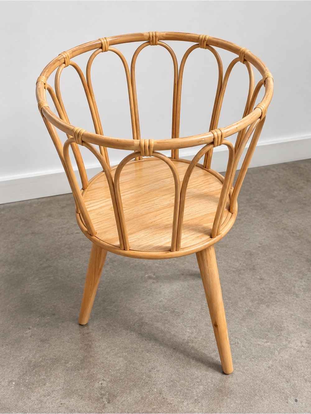 Natural Rattan Accent Chair - Light Natural Finish